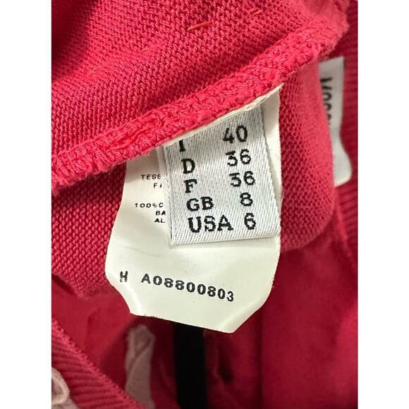 MOSCHINO Cheap And Chic Pink Ruffle Sleeveless Knit Top Sweater Vest - Sz 6 - Picture 5 of 6